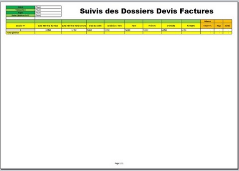 Interface Devis Facture + RSI